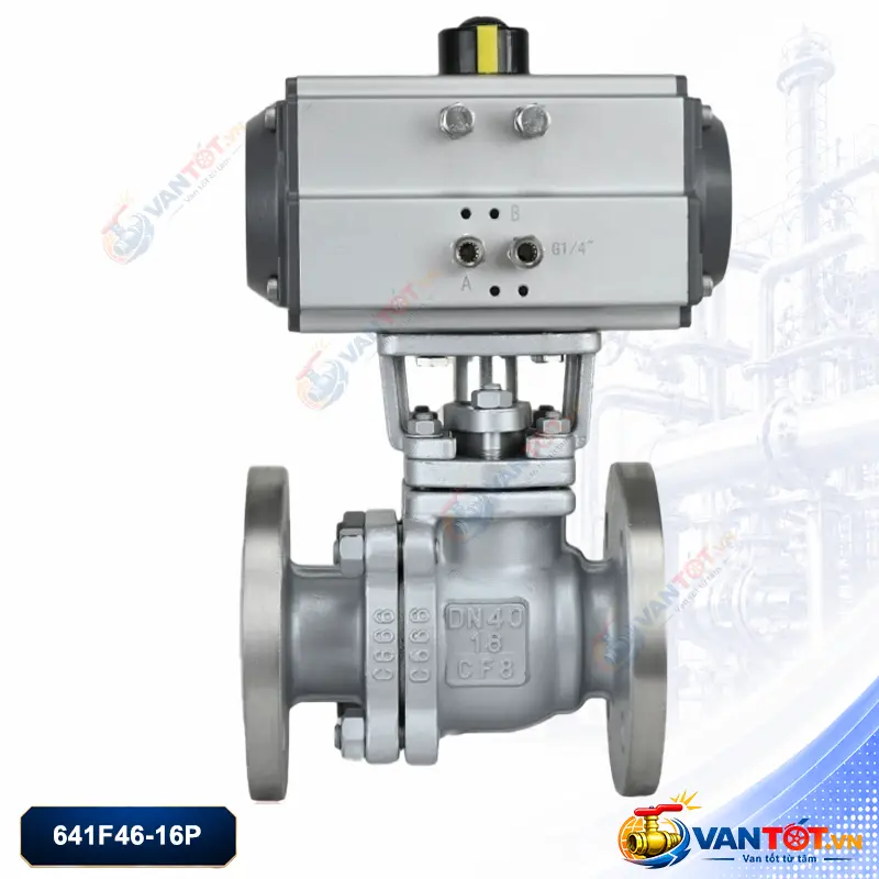 van bi khí nén lót PTFE Q641F46-16P van bi khí nén lót PTFE Q641F46-16P