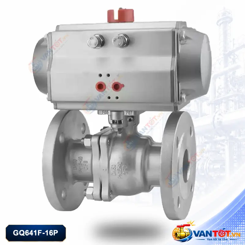 van bi khí nén mặt bích inox 304 GQ641F-16P van bi khí nén mặt bích inox 304 GQ641F-16P