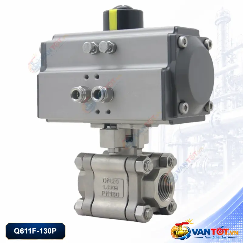 van bi ren khí nén inox Q611F-2000WOG van bi ren khí nén inox Q611F-2000WOG