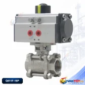 van bi khí nén ba mảnh inox Q611F-16P