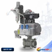 van bi khí nén ren ba mảnh inox 304 Q611F-16P