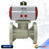 van bi khí nén mặt bích nhựa PPH Q641F-10S
