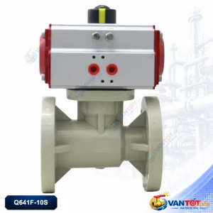 van bi khí nén mặt bích nhựa PPH Q641F-10S
