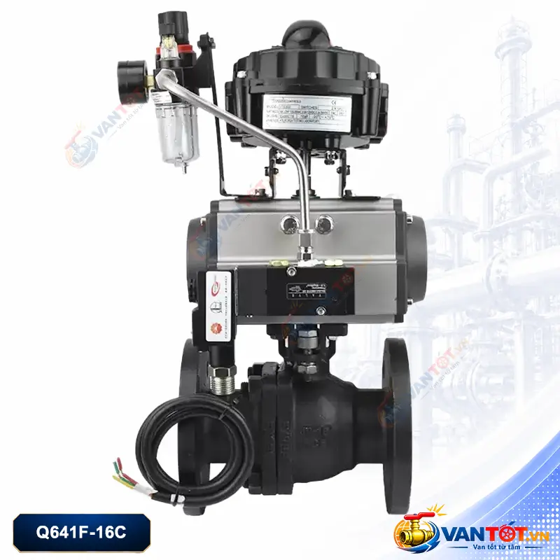 van bi khí nén chống cháy nổ Q641F-16C van bi khí nén chống cháy nổ Q641F-16C