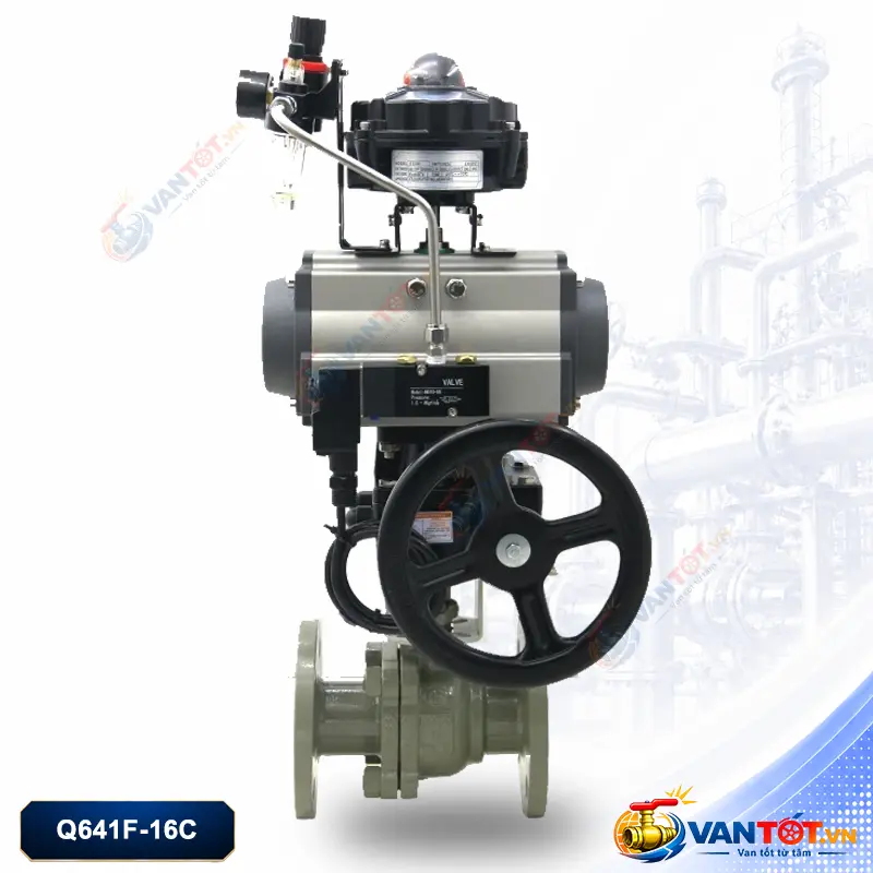 van bi khí nén chịu hơi nước nhiệt độ cao Q641F-16C van bi khí nén chịu hơi nước nhiệt độ cao Q641F-16C