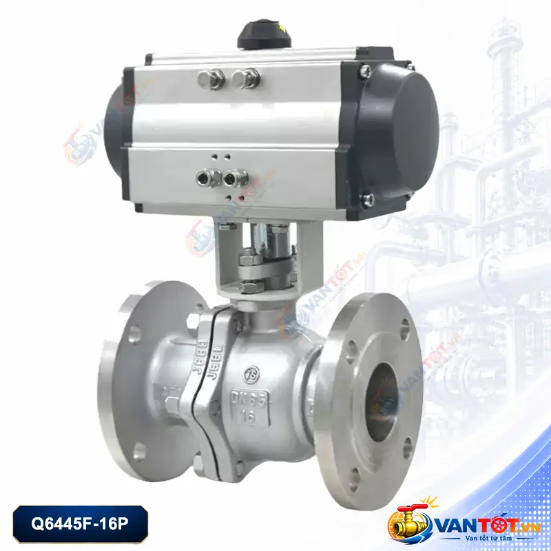 van bi mặt bích khí nén inox 304 Q641F-16P van bi mặt bích khí nén inox 304 Q641F-16P
