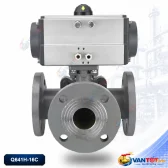 van bi mặt bích ba chiều khí nén Q644/5F-16C
