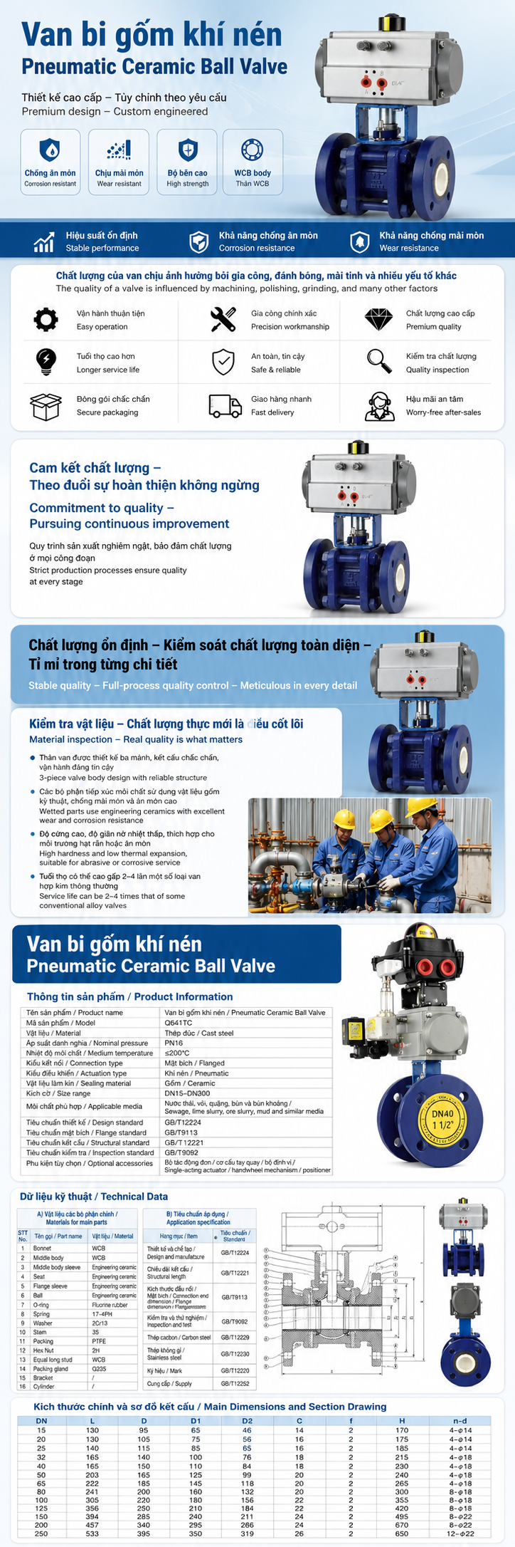 van bi gốm khí nén Q641TC-16C