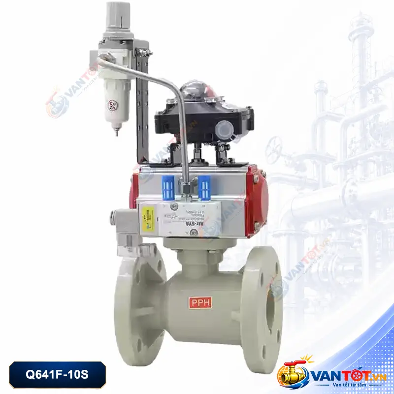 van bi mặt bích khí nén nhựa PPH van bi mặt bích khí nén nhựa PPH