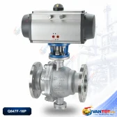 van bi cố định khí nén inox Q647F-16P