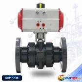 van bi khí nén mặt bích UPVC Q641F-10S