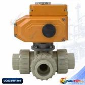 van bi điện 3 ngã nhựa PPH