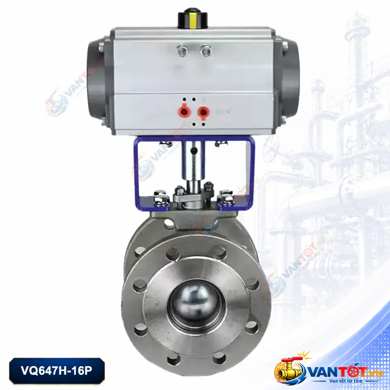 van bi khí nén kiểu V VQ647H-16P van bi khí nén kiểu V VQ647H-16P