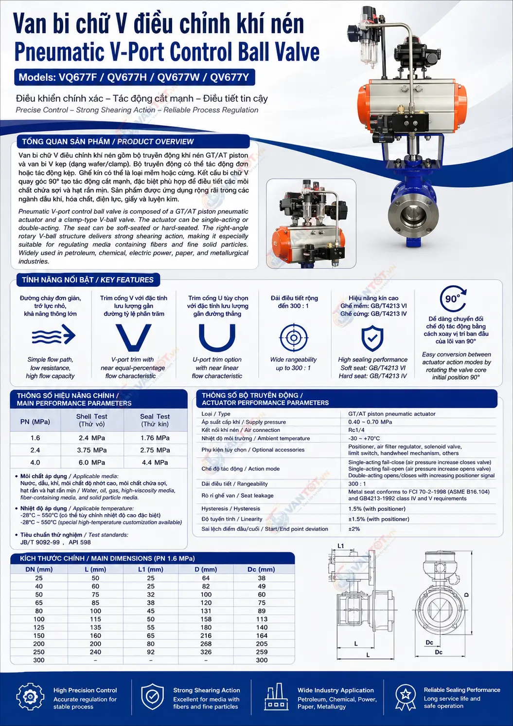 van bi khí nén kiểu V VQ677H-16C