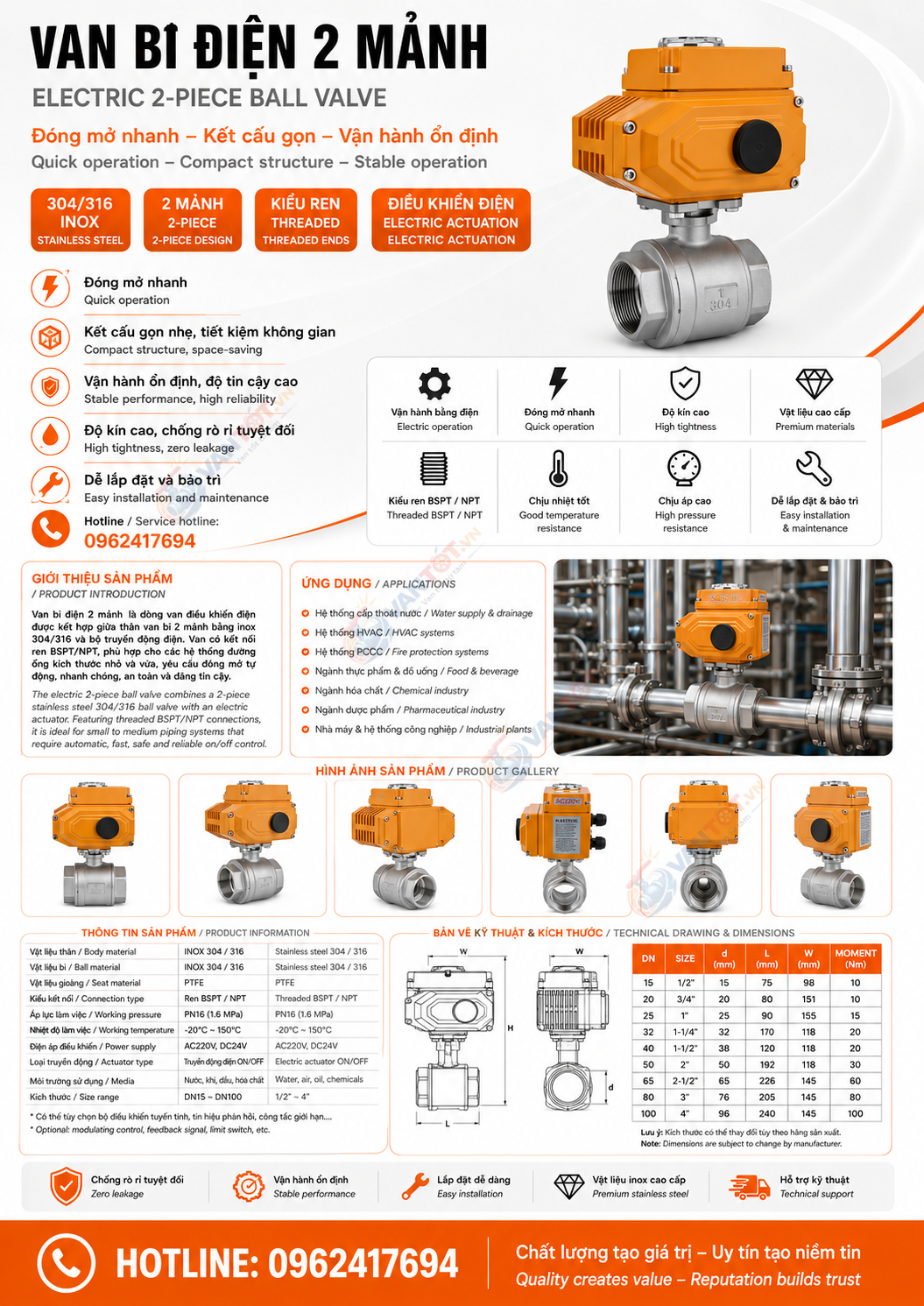van bi điện Q911F