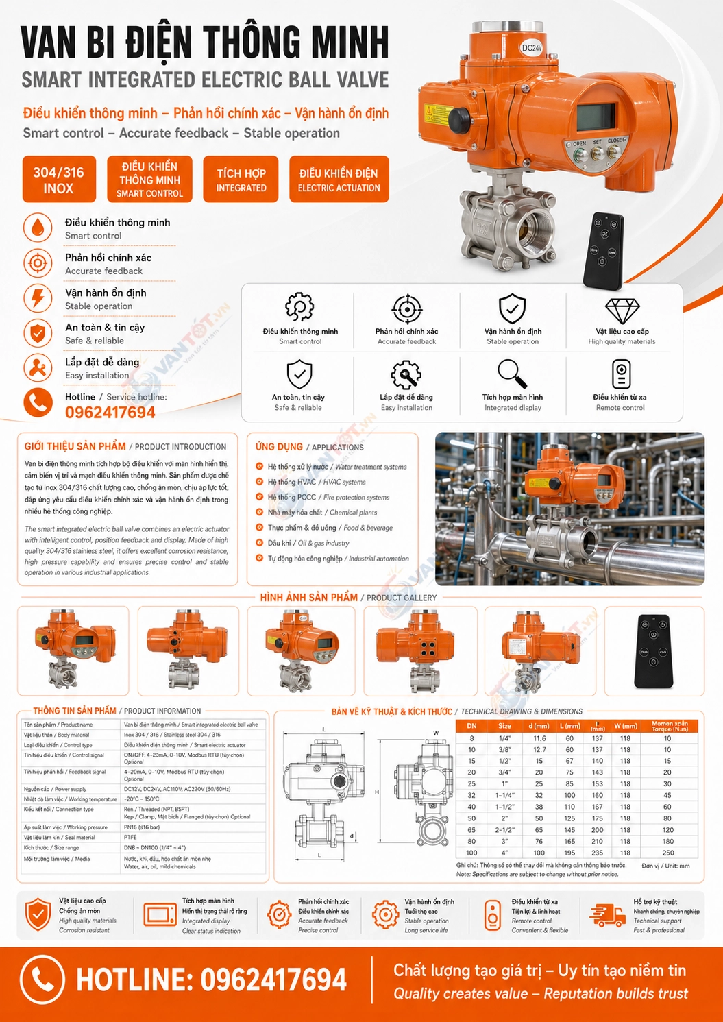 van bi điện TJQ911F