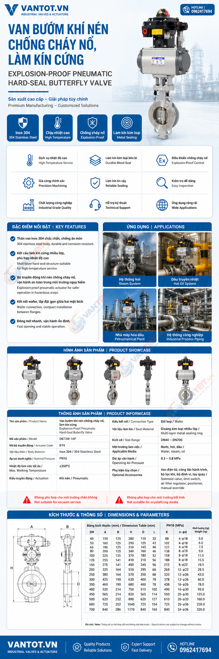 van bướm khí nén hard seal
