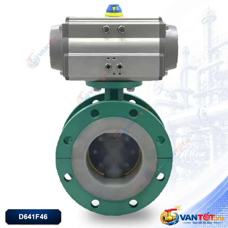 van bướm khí nén lót F46/PTFE D641F46 van bướm khí nén lót F46/PTFE D641F46