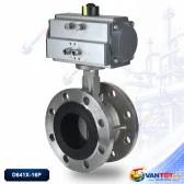 van bướm khí nén mặt bích inox