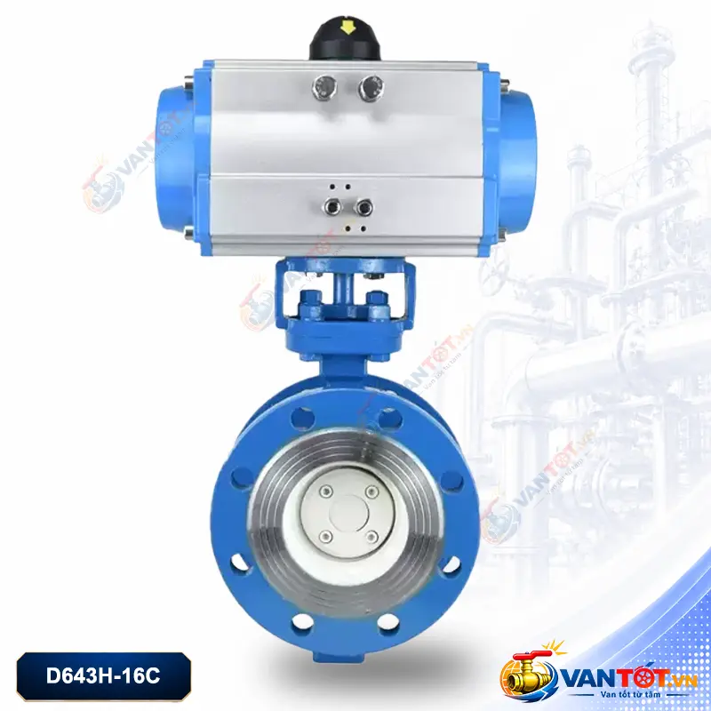 van bướm khí nén gioăng cứng D643H-16C van bướm khí nén gioăng cứng D643H-16C