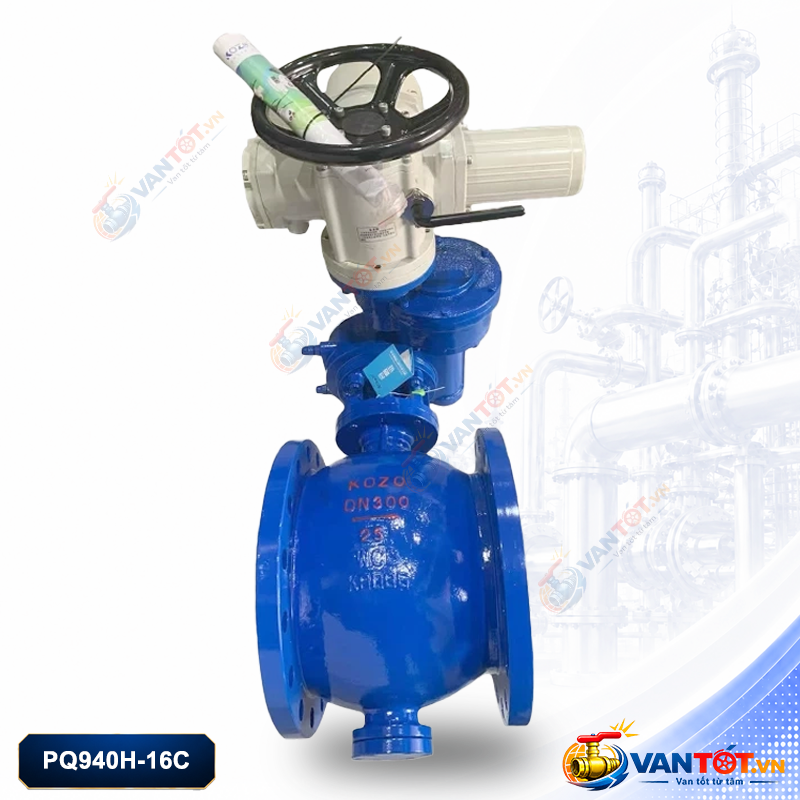 van bán cầu lệch tâm điện PQ340H/F van bán cầu lệch tâm điện PQ340H/F