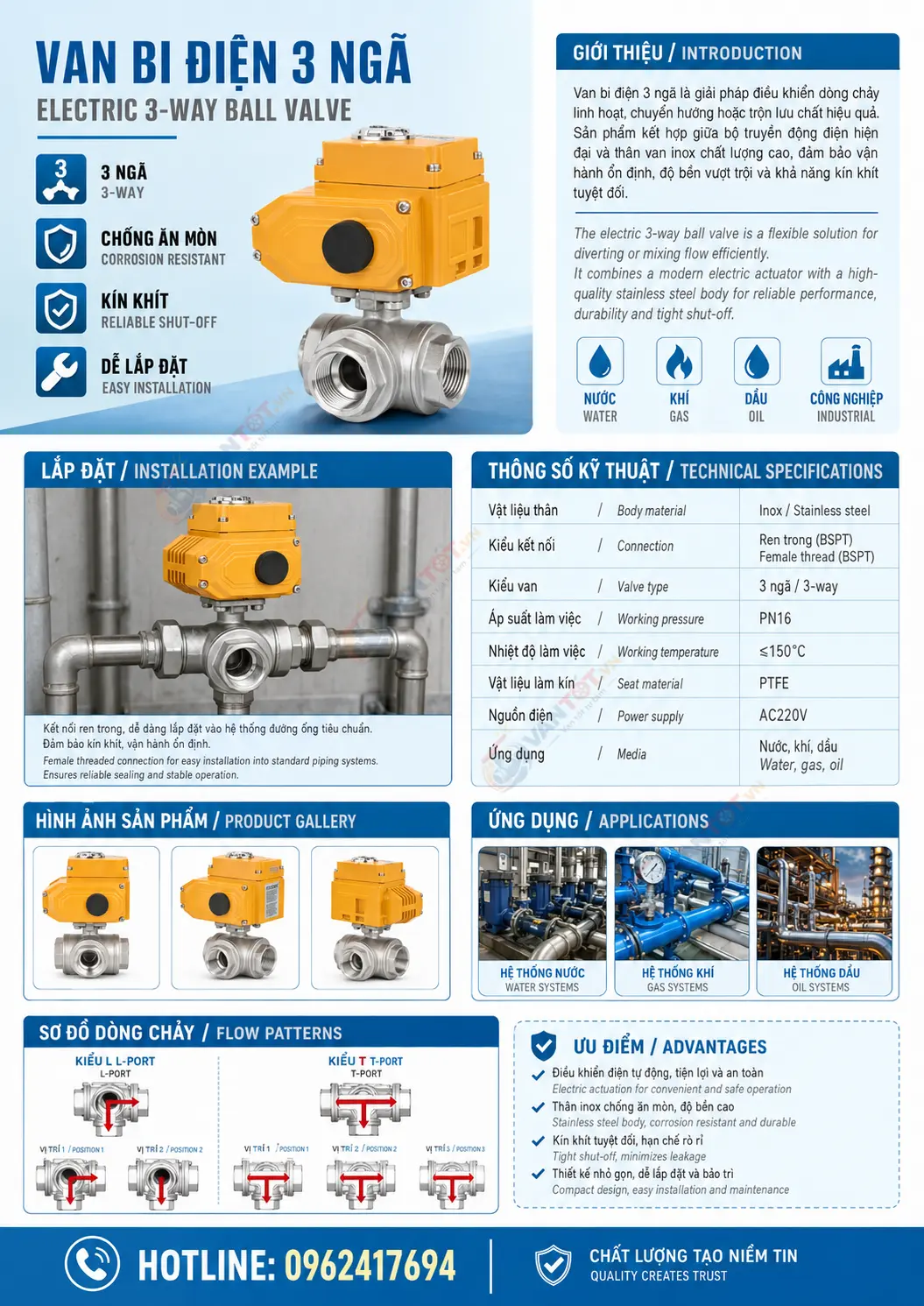 van bi điện Q914F