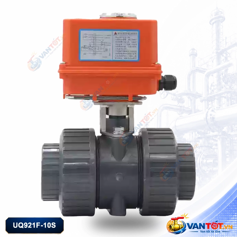 van bi điện UQ921F-10S nhựa UPVC van bi điện UQ921F-10S nhựa UPVC