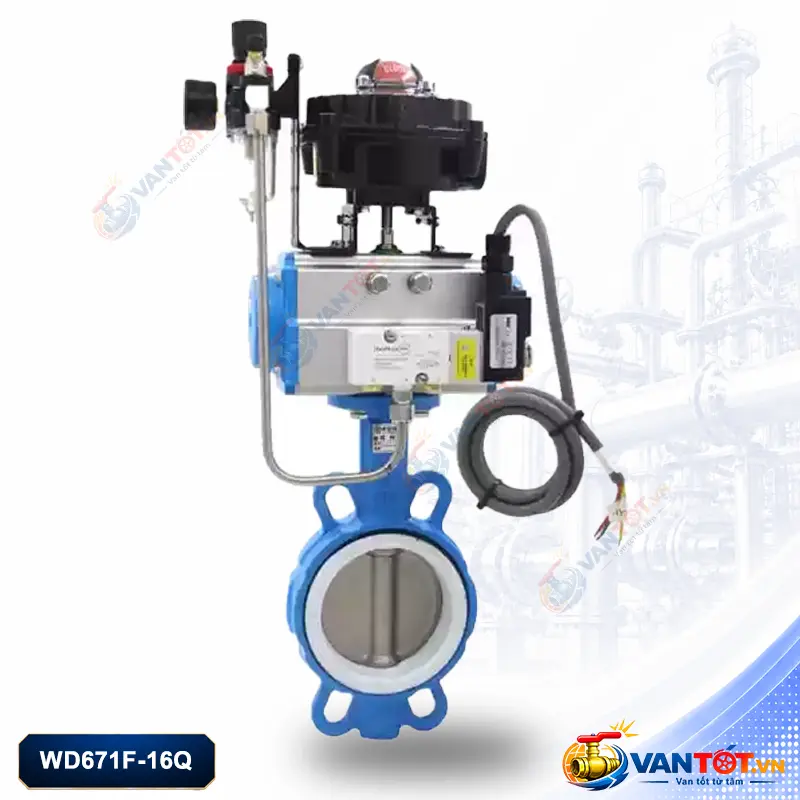 van bướm khí nén lót PTFE van bướm khí nén lót PTFE