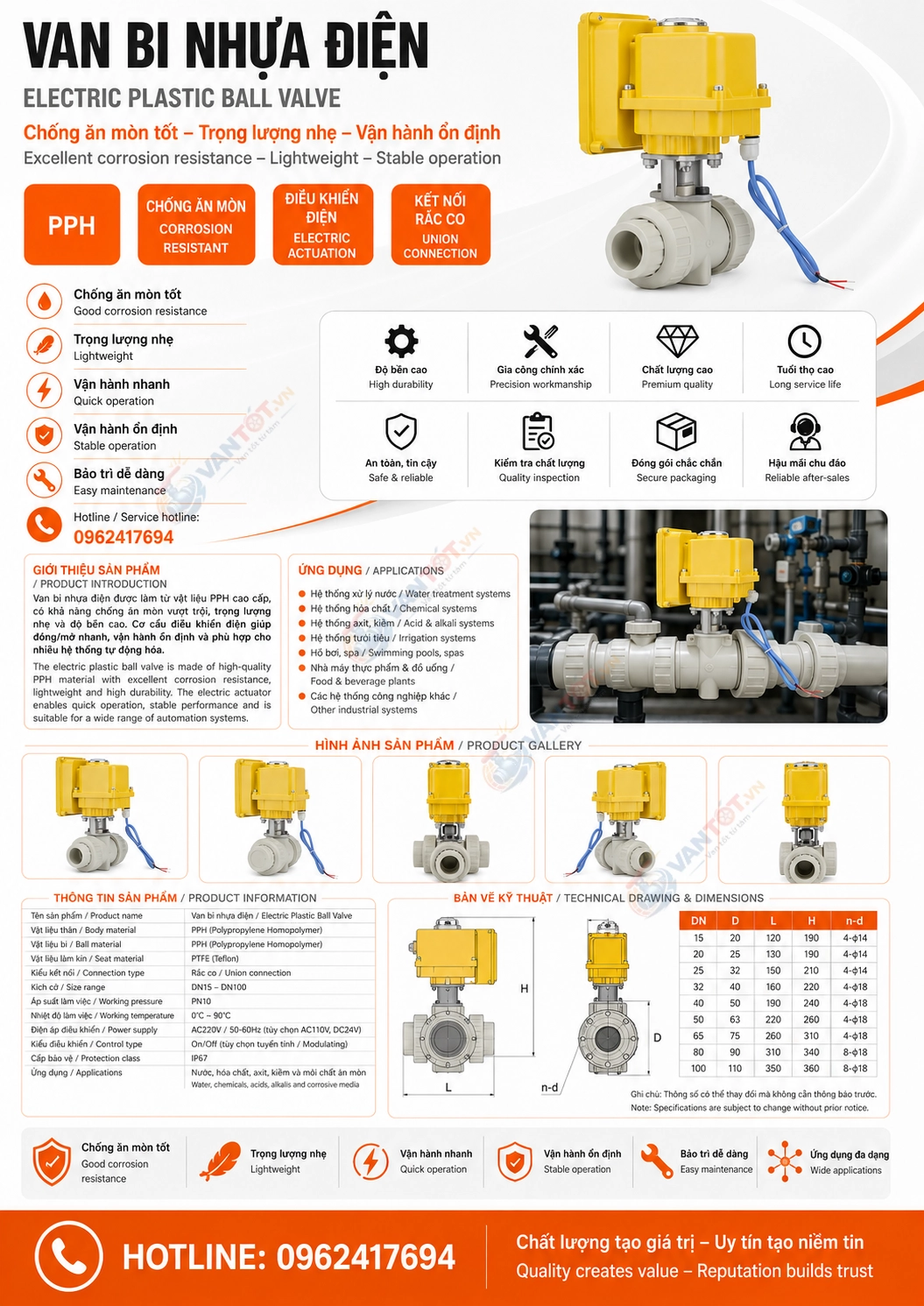 van bi điện UQ921F
